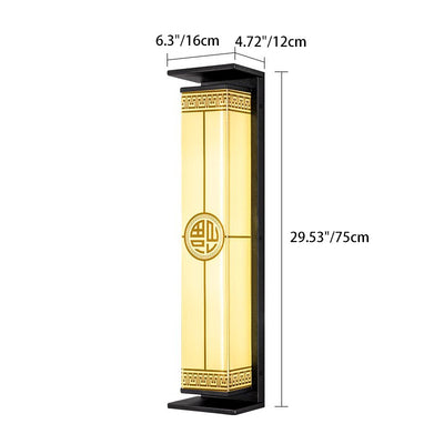 Lampe murale LED solaire et étanche en acier inoxydable et verre rectangulaire moderne minimaliste pour jardin et patio extérieur 