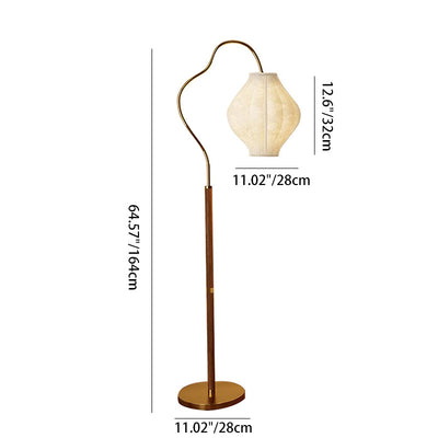 Lampe de sol traditionnelle française en métal et tissu ovale à 1 lumière pour salon et chambre 