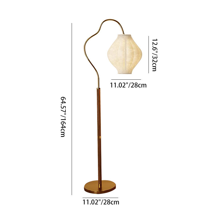 Lampe de sol traditionnelle française en métal et tissu ovale à 1 lumière pour salon et chambre 