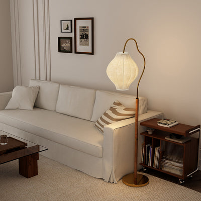 Lampe de sol traditionnelle française en métal et tissu ovale à 1 lumière pour salon et chambre 