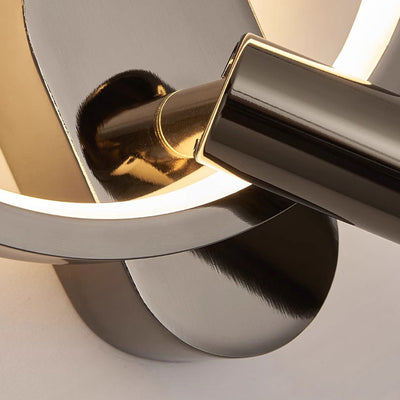 Applique murale LED ronde en aluminium, fer et silicone nordique contemporain avec projecteur réglable pour chambre à coucher et salon 
