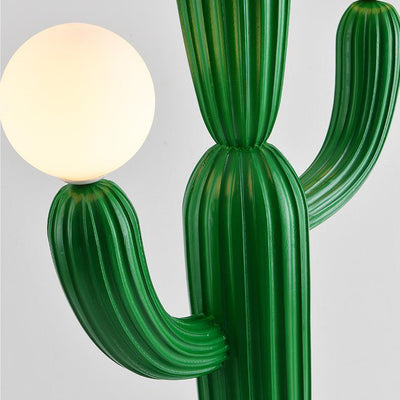 Zeitgenössische kreative Harz- & Glas-Kaktus-förmige 3-Licht-Stehlampe für Schlafzimmer & Wohnzimmer 