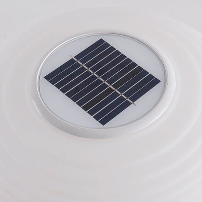 Lumière extérieure moderne minimaliste PE ovale à LED solaire et étanche pour jardin et patio 