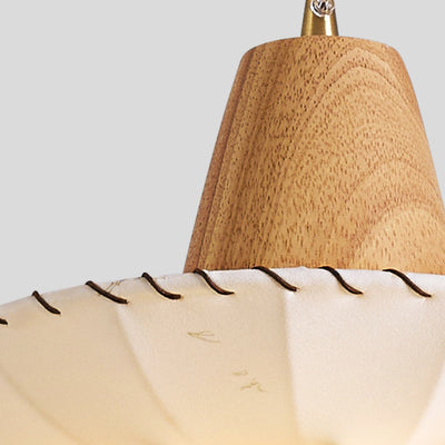 Tissu traditionnel français & bois floral 1-lumière suspension pour salle à manger, chambre & salon 