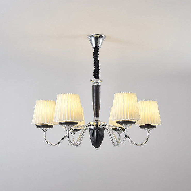 Lustre rond en bois de fer traditionnel français à 6/8 lumières pour chambre et salon 