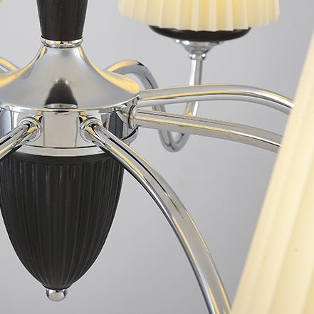 Lustre rond en bois de fer traditionnel français à 6/8 lumières pour chambre et salon 