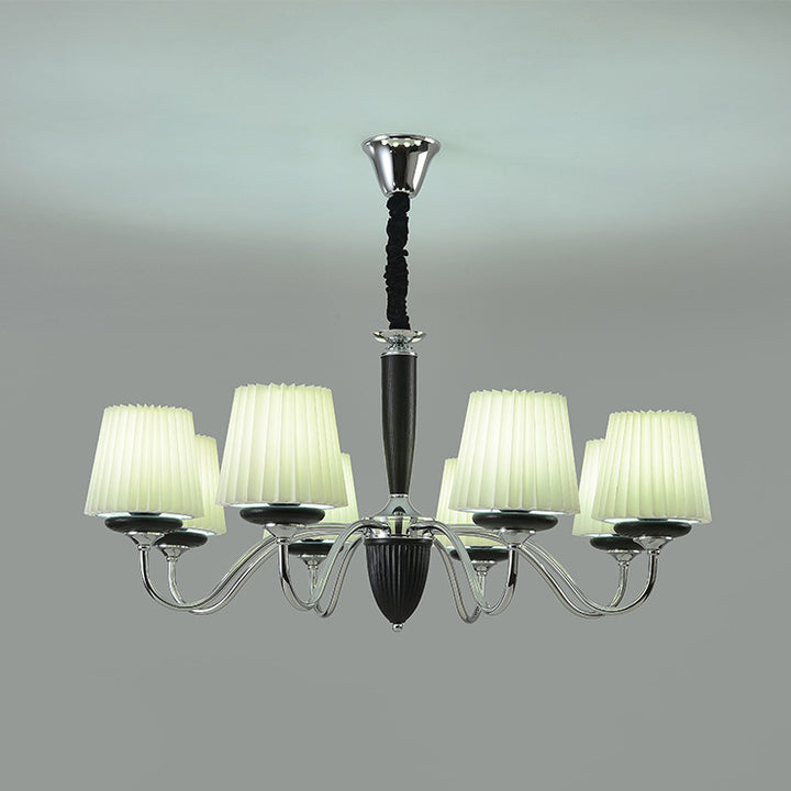 Lustre rond en bois de fer traditionnel français à 6/8 lumières pour chambre et salon 
