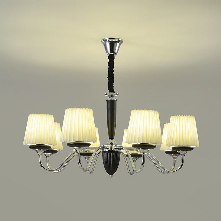 Lustre rond en bois de fer traditionnel français à 6/8 lumières pour chambre et salon 