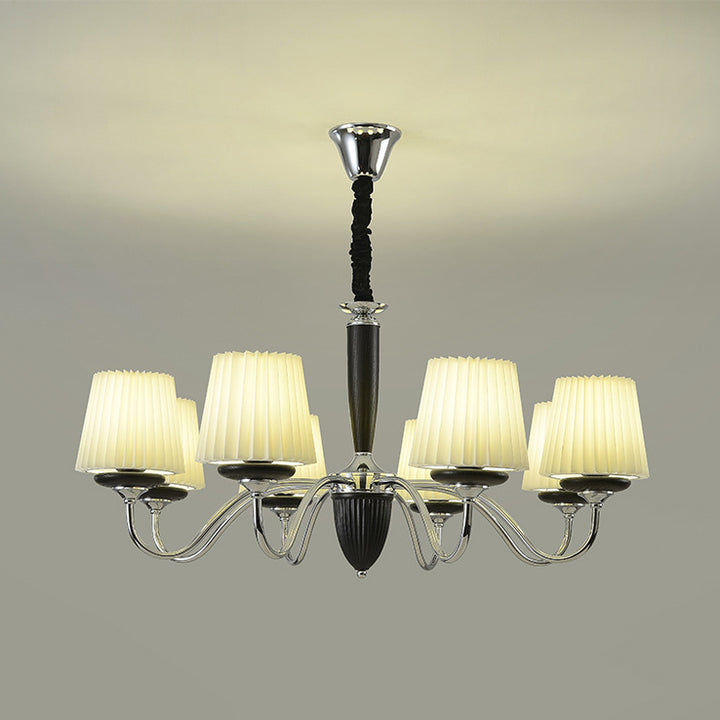 Lustre rond en bois de fer traditionnel français à 6/8 lumières pour chambre et salon 