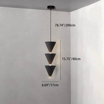 Suspension LED en métal et acrylique en forme de sablier conique nordique contemporain pour chambre et salon 