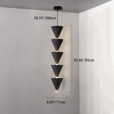 Suspension LED en métal et acrylique en forme de sablier conique nordique contemporain pour chambre et salon 