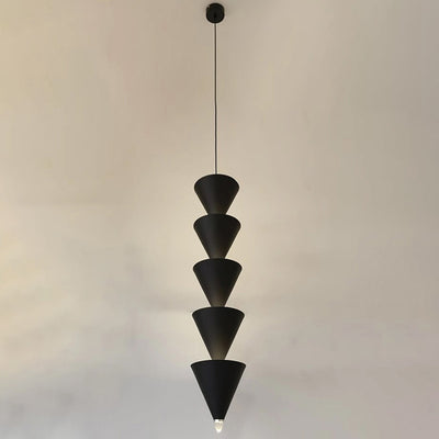Suspension LED en métal et acrylique en forme de sablier conique nordique contemporain pour chambre et salon 