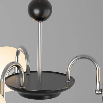 Chandelier Contemporain en Métal et Verre Nordique Rond à 3/4/5/6/8 Lumières pour Chambre et Salon 