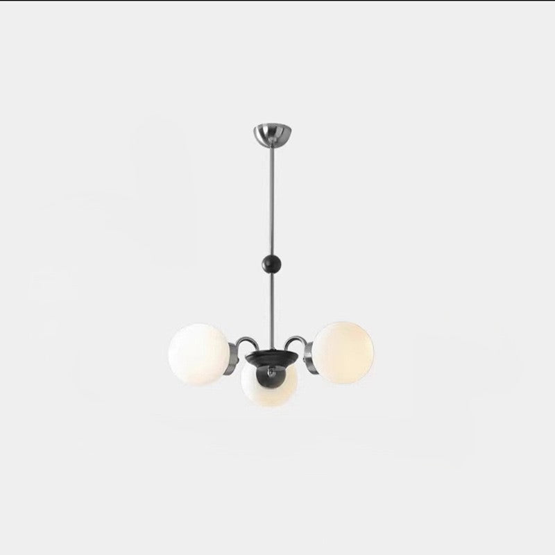 Chandelier Contemporain en Métal et Verre Nordique Rond à 3/4/5/6/8 Lumières pour Chambre et Salon 