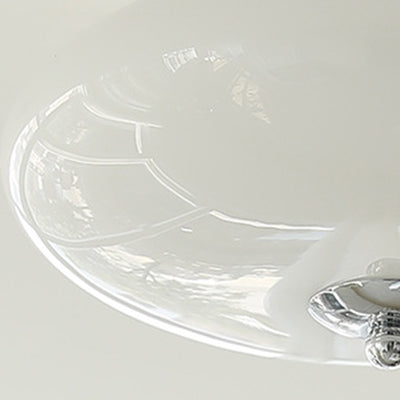 Moderne Mid-Century Eisen & Glas Oval LED Semi-Flush Mount Deckenleuchte für Schlafzimmer, Flur und Wohnzimmer 