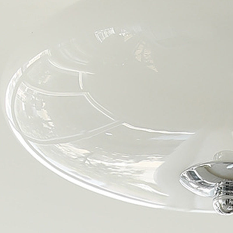 Moderne Mid-Century Eisen & Glas Oval LED Semi-Flush Mount Deckenleuchte für Schlafzimmer, Flur und Wohnzimmer 
