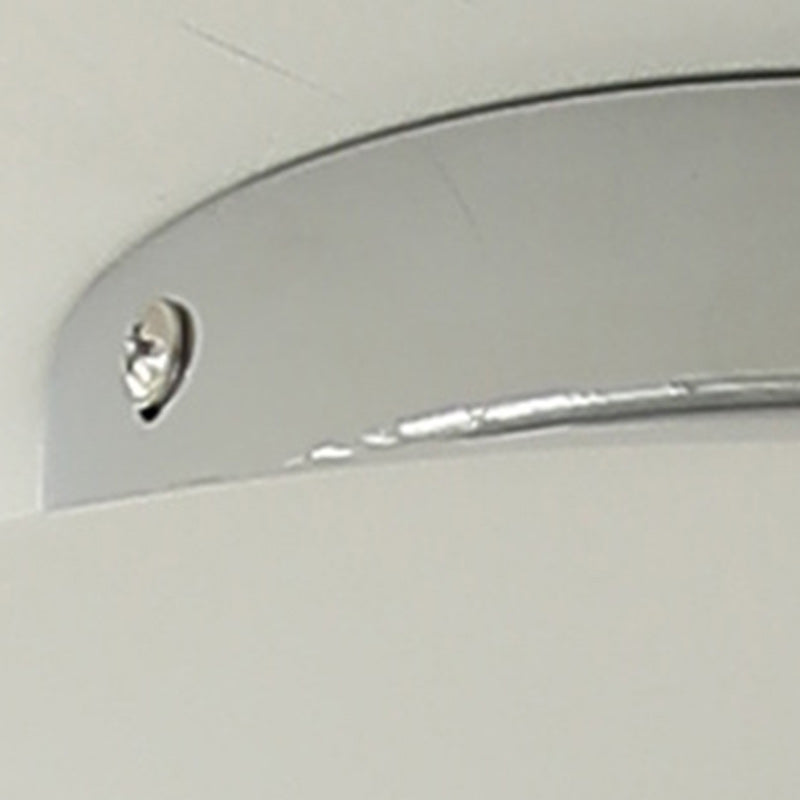 Modern Mid-Century Iron &amp; Glass Oval LED Semi-Flush Mount Ceiling Light For Bedroom, Hallway, And Living Room