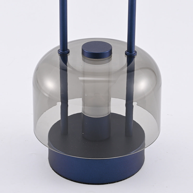 Lampe de table LED ronde en métal et acrylique USB nordique contemporaine avec gradation tactile pour chambre et salon 