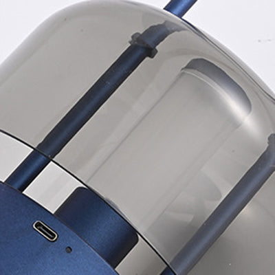Lampe de table LED ronde en métal et acrylique USB nordique contemporaine avec gradation tactile pour chambre et salon 