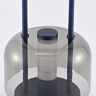 Lampe de table LED ronde en métal et acrylique USB nordique contemporaine avec gradation tactile pour chambre et salon 