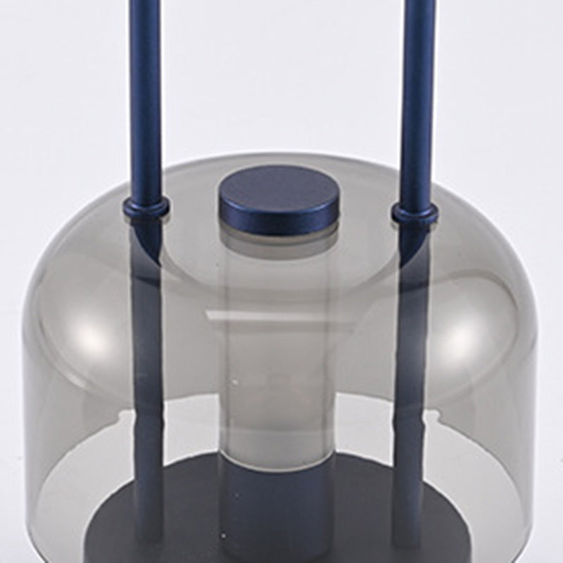 Lampe de table LED ronde en métal et acrylique USB nordique contemporaine avec gradation tactile pour chambre et salon 