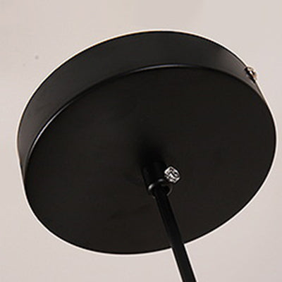 Contemporain nordique métal et verre cylindrique 1-lumière suspension pour salle à manger, chambre et salon 