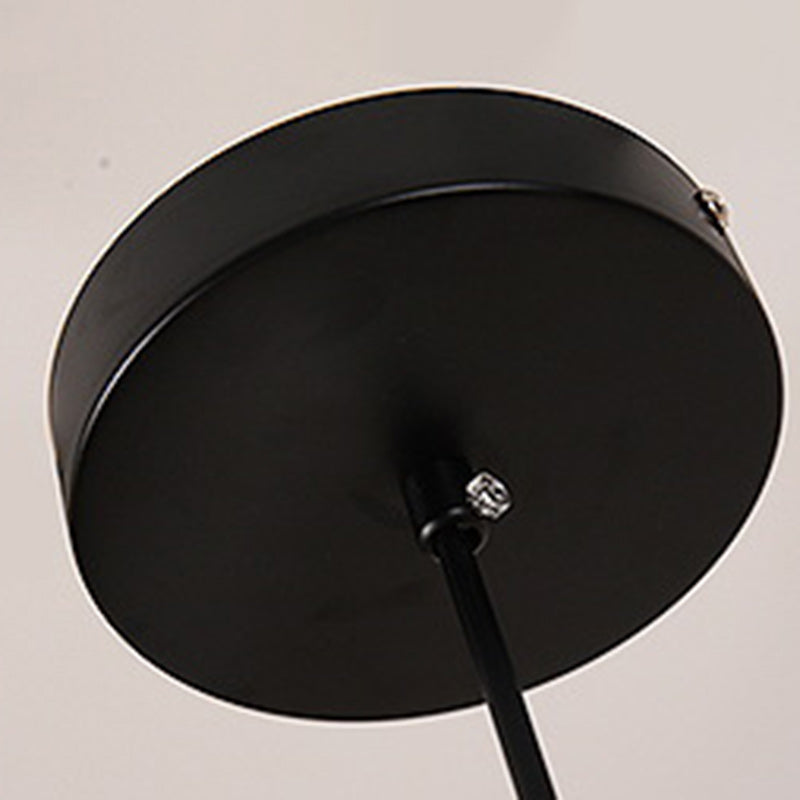 Contemporain nordique métal et verre cylindrique 1-lumière suspension pour salle à manger, chambre et salon 