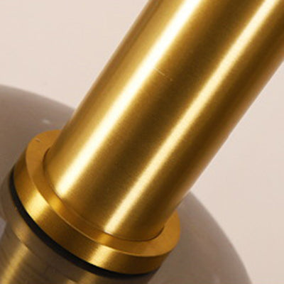 Contemporain nordique métal et verre cylindrique 1-lumière suspension pour salle à manger, chambre et salon 