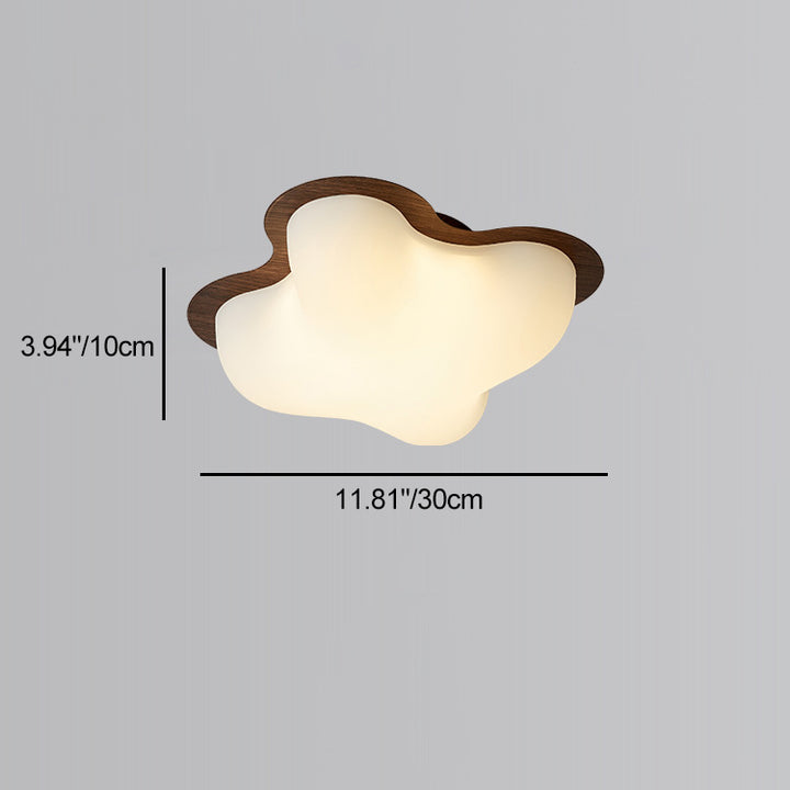 Plafonnier semi-encastré LED contemporain nordique en fer et PE rond et diamant pour couloir et entrée 