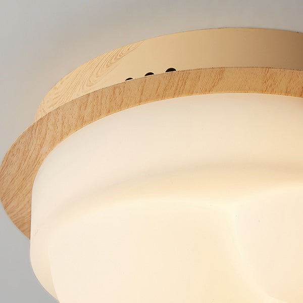 Plafonnier semi-encastré LED contemporain nordique en fer et PE rond et diamant pour couloir et entrée 