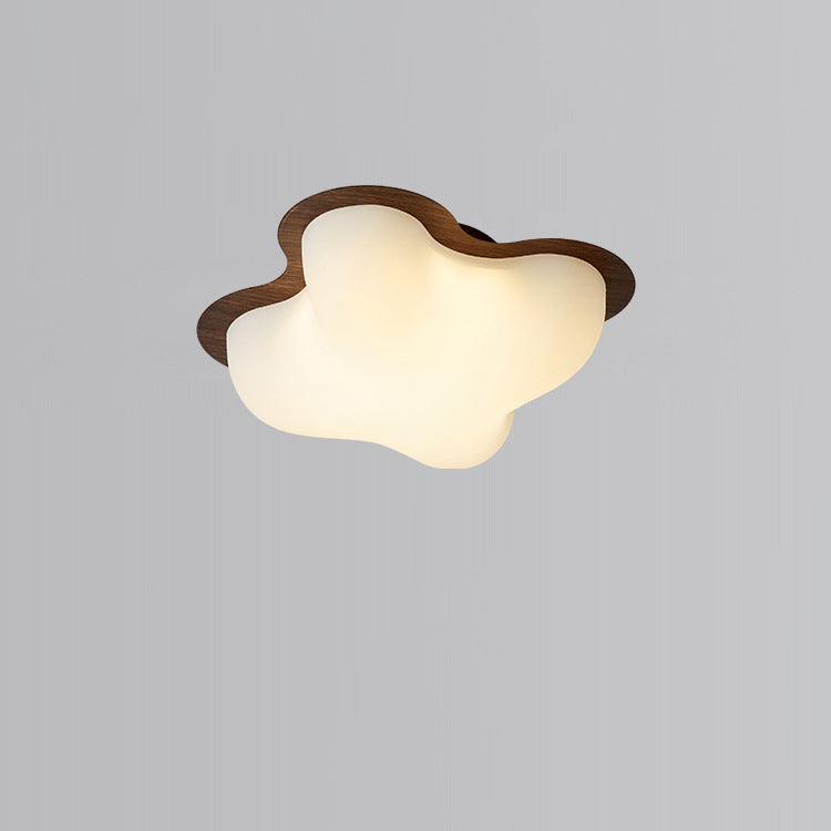 Plafonnier semi-encastré LED contemporain nordique en fer et PE rond et diamant pour couloir et entrée 