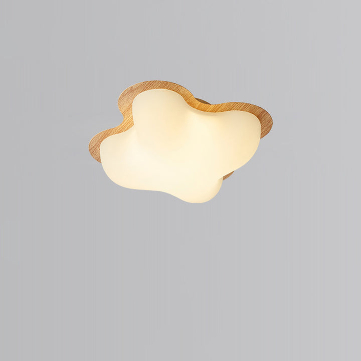 Plafonnier semi-encastré LED contemporain nordique en fer et PE rond et diamant pour couloir et entrée 