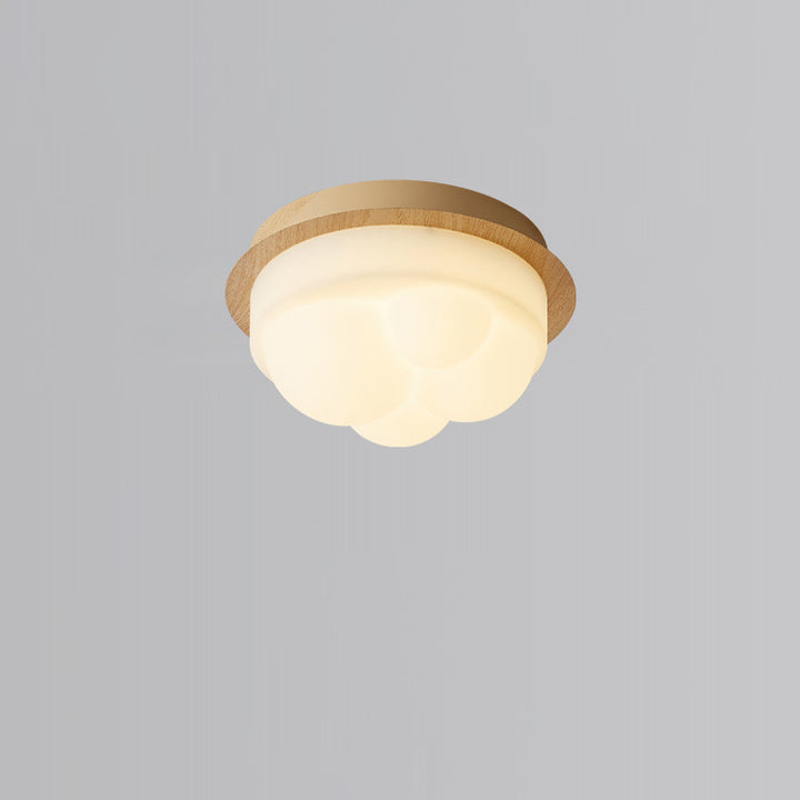 Plafonnier semi-encastré LED contemporain nordique en fer et PE rond et diamant pour couloir et entrée 