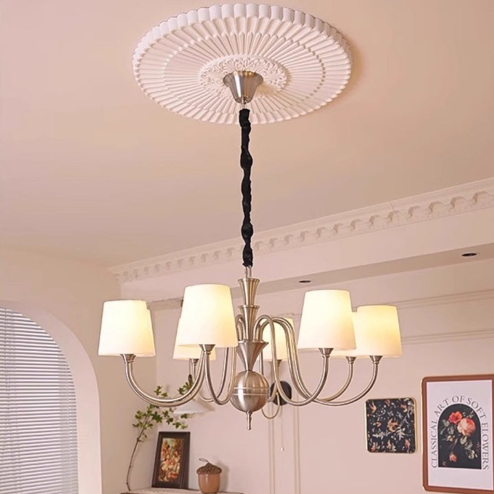 Traditioneller französischer Legierung &amp; Glas gebogener runder 5/6/8-Licht Kronleuchter für Schlafzimmer und Wohnzimmer 