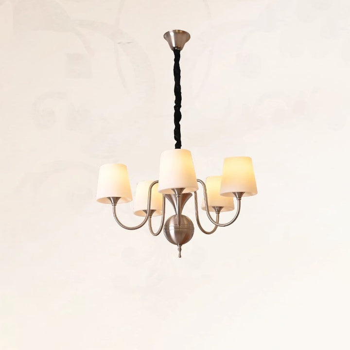 Traditioneller französischer Legierung &amp; Glas gebogener runder 5/6/8-Licht Kronleuchter für Schlafzimmer und Wohnzimmer 