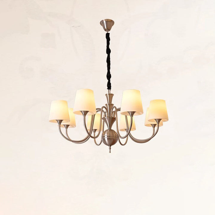 Traditioneller französischer Legierung &amp; Glas gebogener runder 5/6/8-Licht Kronleuchter für Schlafzimmer und Wohnzimmer 