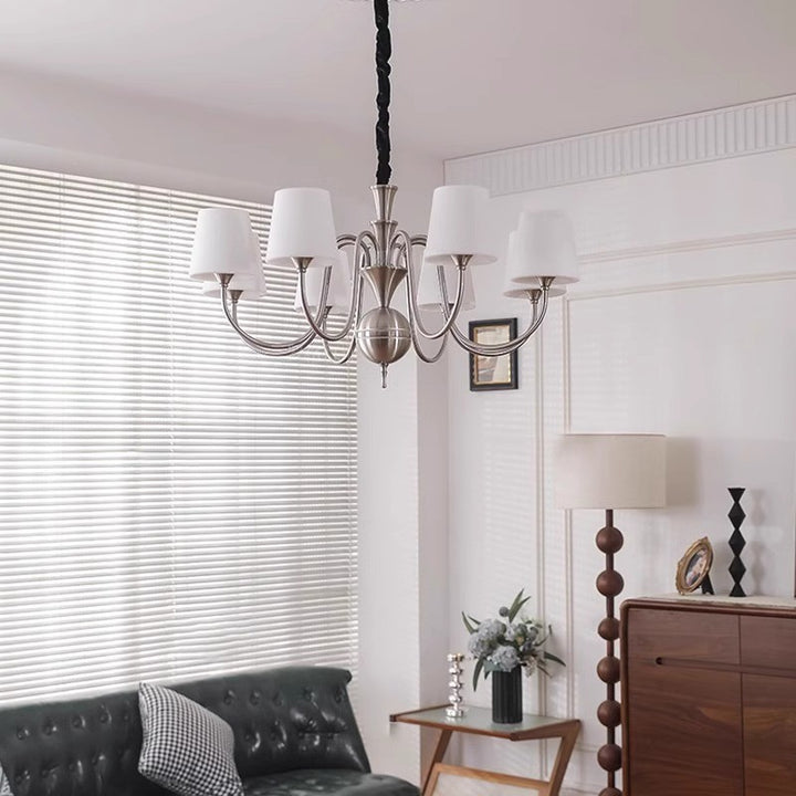 Traditioneller französischer Legierung &amp; Glas gebogener runder 5/6/8-Licht Kronleuchter für Schlafzimmer und Wohnzimmer 