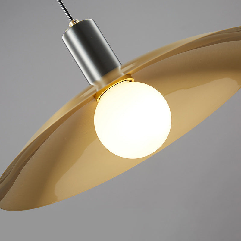 Zeitgenössische Nordische Messing Kegelförmige 1-Licht Pendelleuchte Für Esszimmer, Schlafzimmer Und Wohnzimmer 