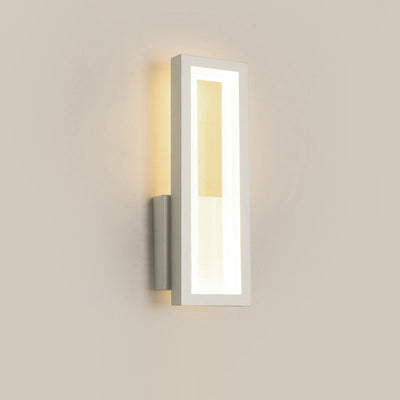 モダンミニマリスト アイアン & アクリル 長方形 LED ウォールスコンスランプ 寝室およびリビングルーム用 