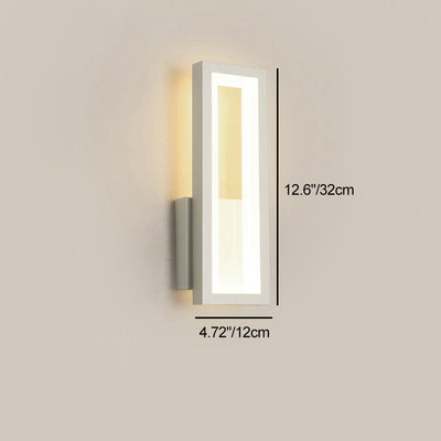モダンミニマリスト アイアン & アクリル 長方形 LED ウォールスコンスランプ 寝室およびリビングルーム用 