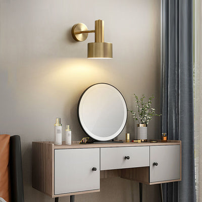 Applique murale contemporaine nordique ronde en fer à 1 lumière pour chambre et salon 