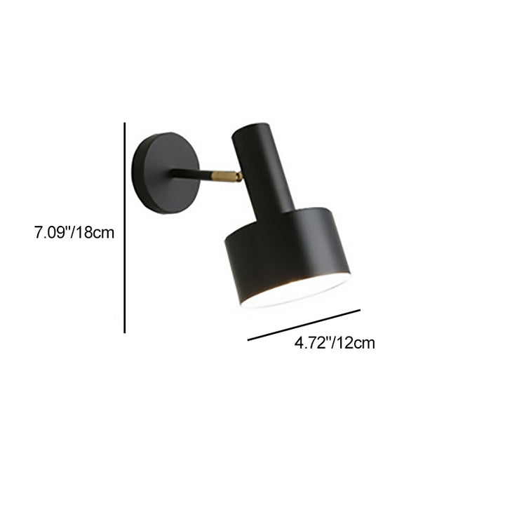 Contemporary Nordic Iron Round 1-Light Wall Sconce Lamp For Bedroom And Living Room