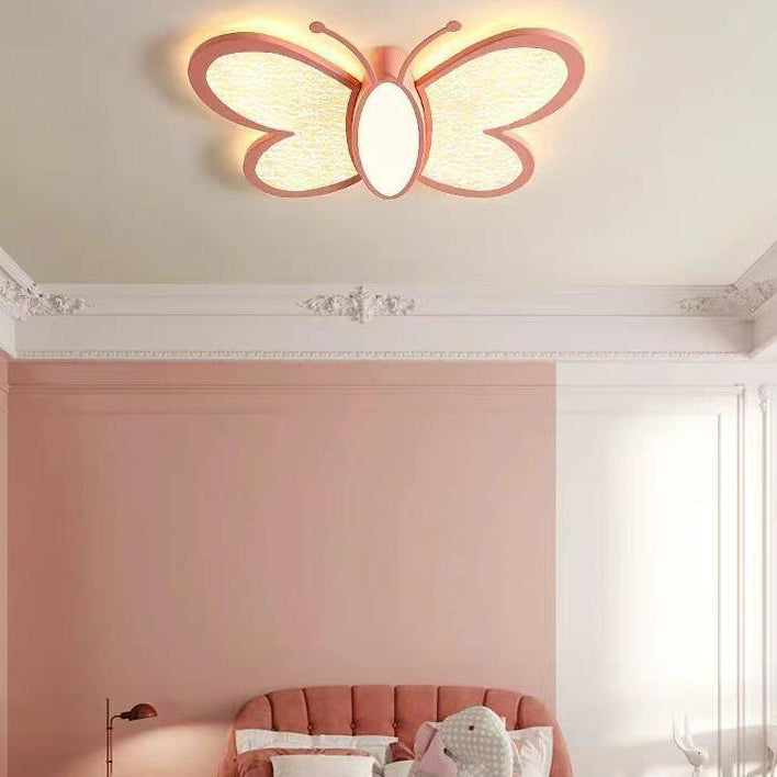 Plafonnier LED Papillon en Fer & Acrylique Créatif Contemporain pour Chambre & Chambre d&