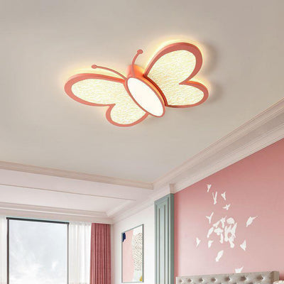 Plafonnier LED Papillon en Fer & Acrylique Créatif Contemporain pour Chambre & Chambre d'Enfants 