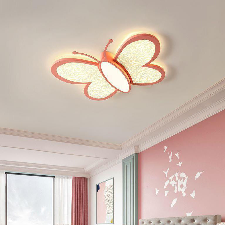 Plafonnier LED Papillon en Fer & Acrylique Créatif Contemporain pour Chambre & Chambre d&