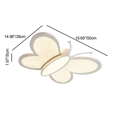 Plafonnier LED Papillon en Fer & Acrylique Créatif Contemporain pour Chambre & Chambre d'Enfants 