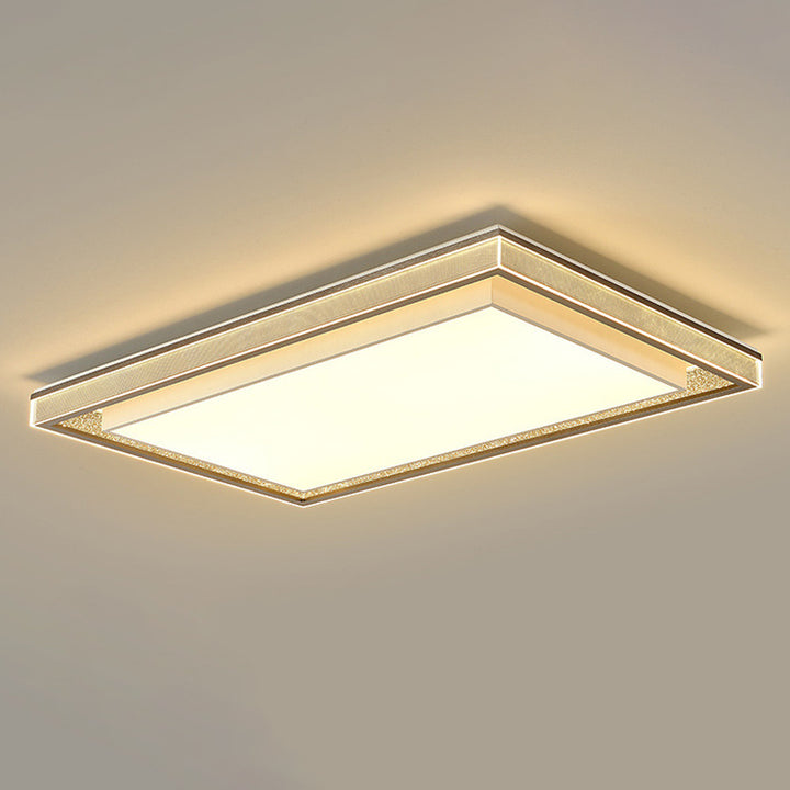 Modern Minimalist Iron Aluminum Acrylic Geometric LED Flush Mount Ceiling Light For Bedroom And Living Room