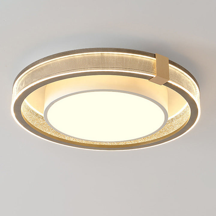 Modern Minimalist Iron Aluminum Acrylic Geometric LED Flush Mount Ceiling Light For Bedroom And Living Room