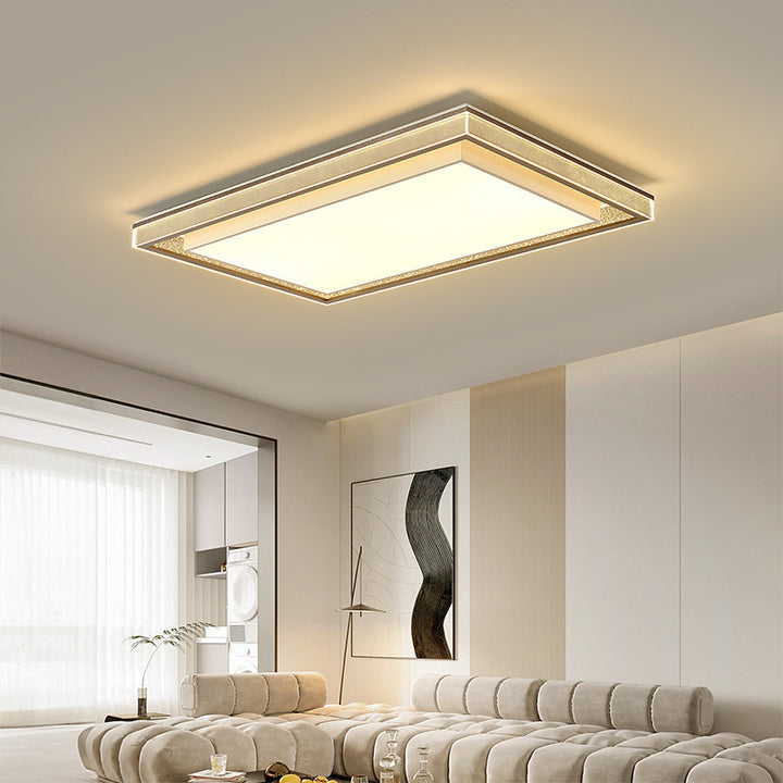 Modern Minimalist Iron Aluminum Acrylic Geometric LED Flush Mount Ceiling Light For Bedroom And Living Room