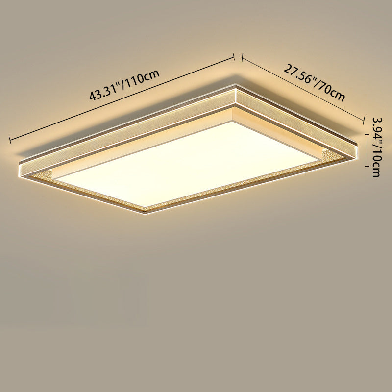 Modern Minimalist Iron Aluminum Acrylic Geometric LED Flush Mount Ceiling Light For Bedroom And Living Room